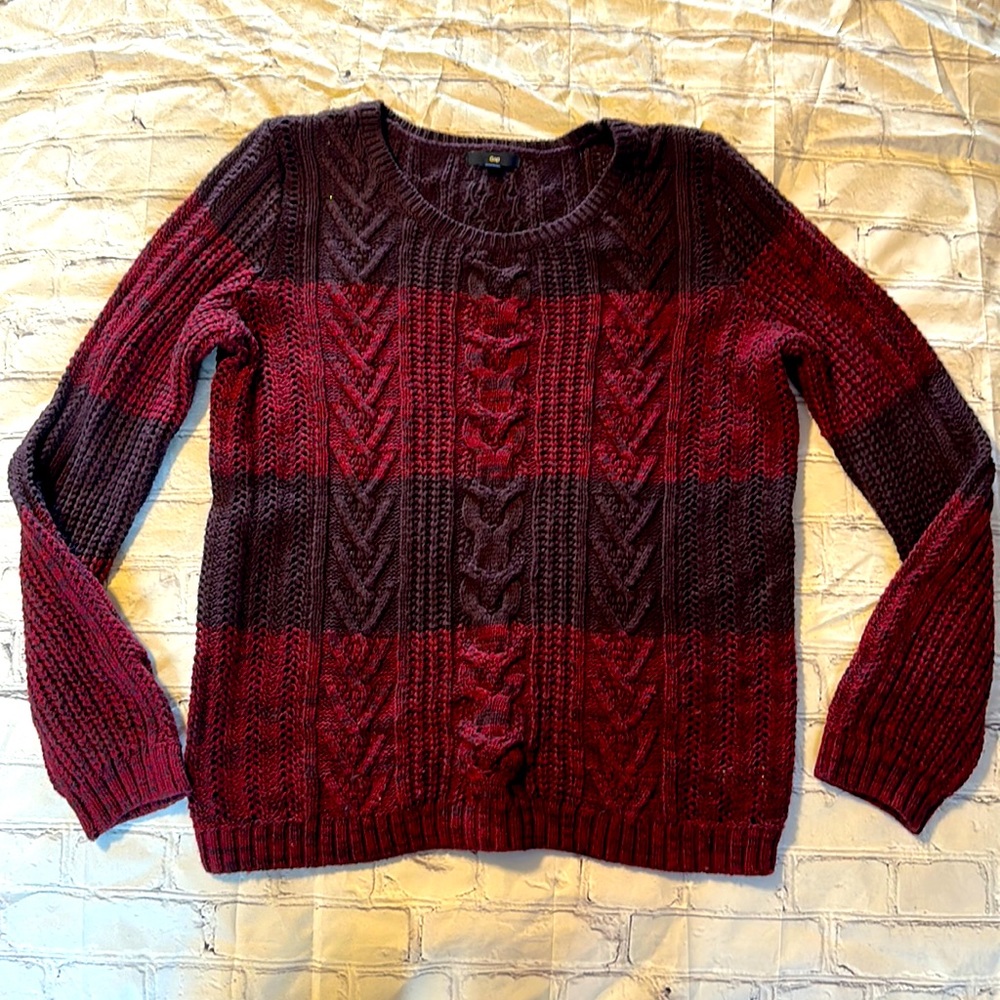 Gap Fisherman Sweater Burgandy XL